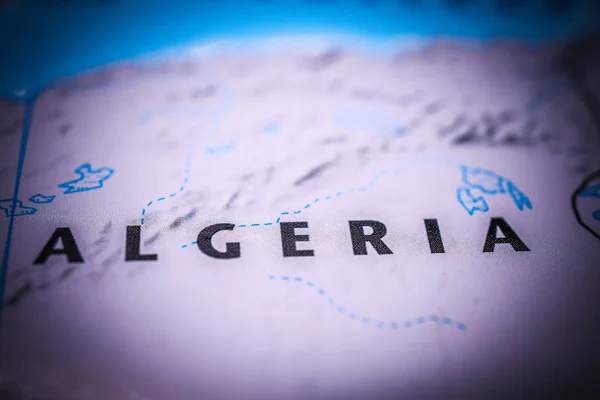 地图上的阿尔及利亚 — 图库照片