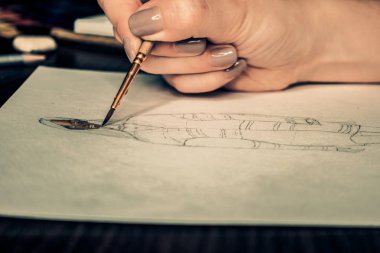 Araçlar Illustrator. Boyalar ve albüm