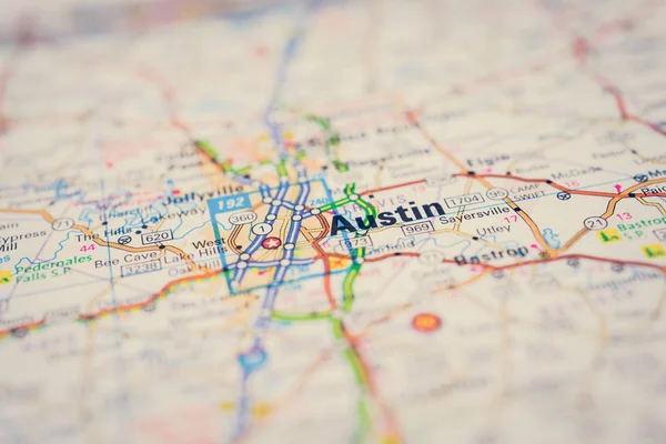 Austin, USA karta bakgrund — Stockfoto
