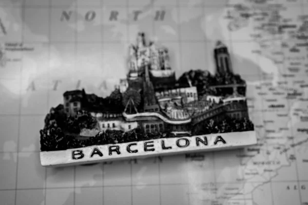 Souvenir-och magnet från Barcelona — Stockfoto