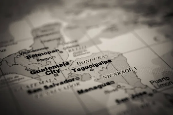 Honduras no mapa — Fotografia de Stock