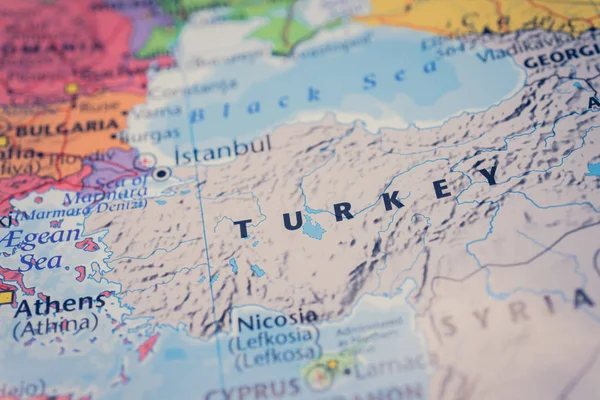Turecko na mapě pozadí — Stock fotografie