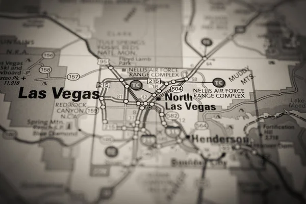 Las Vegas sulla mappa degli Stati Uniti — Foto Stock