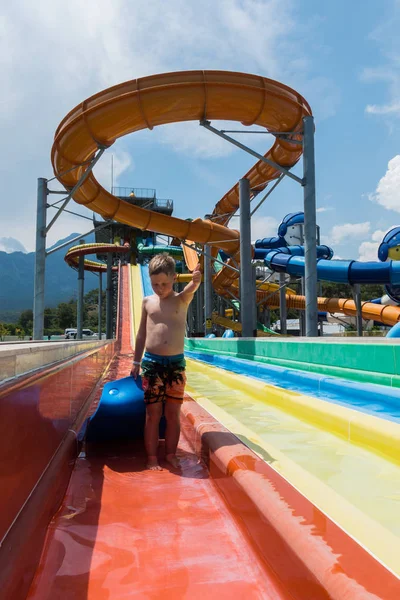 Parque aquático infantil no resort — Fotografia de Stock