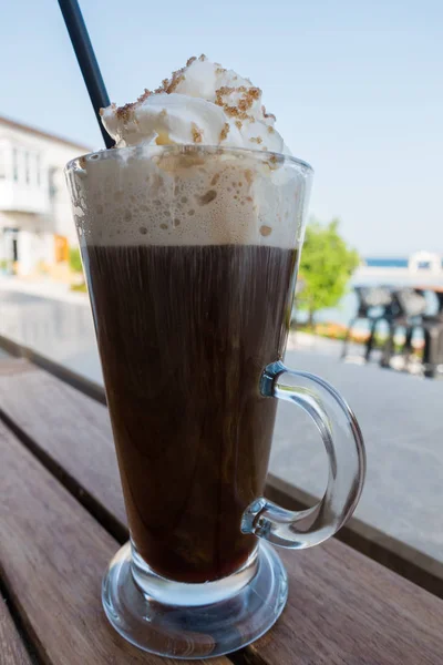 Irish Coffee Ett Kafé Resorten — Stockfoto