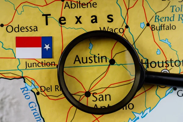 Штат Техас на карті — стокове фото