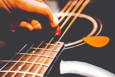 Arka plan olarak bir tema gitar