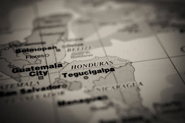 Honduras en el mapa — Foto de Stock