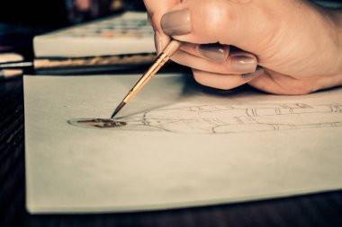 Araçlar Illustrator. Boyalar ve albüm