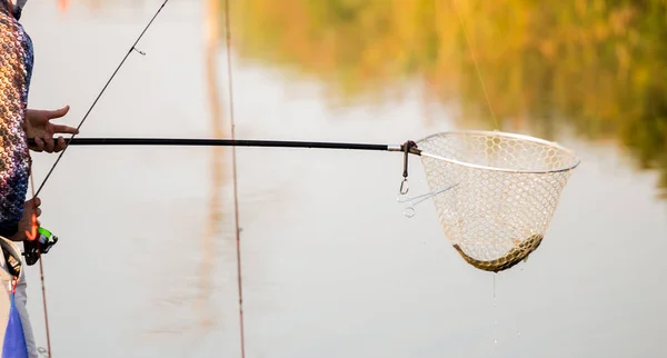 Pisztráng Horgászat Folyó — Stock Fotó