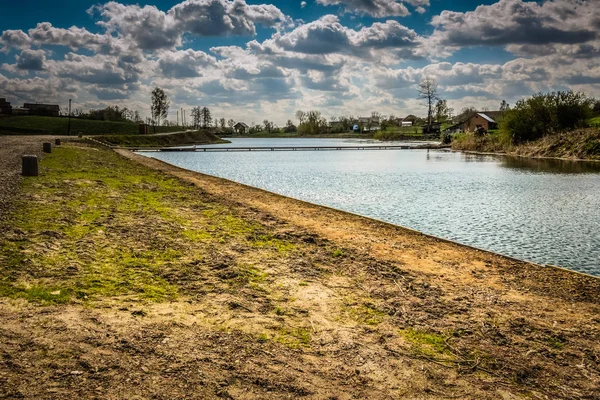 Angeln auf dem See — Stockfoto