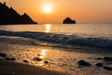 Denizin muhteşem sunrise