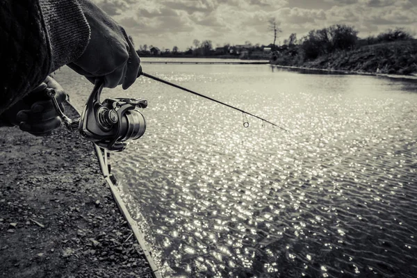 Angeln auf dem See — Stockfoto