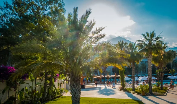 Deniz kenarındaki güzel resort peyzaj — Stok fotoğraf