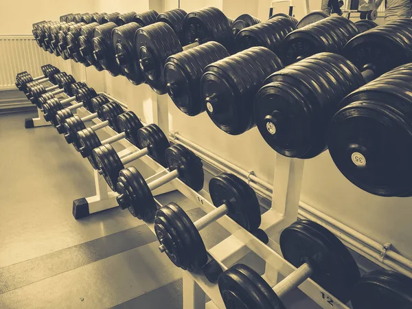 Close View Dumbbells Gym — Stock Photo, Image