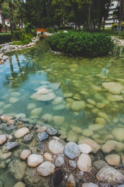 Deniz kenarındaki güzel resort peyzaj