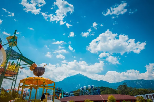 Children's water park. Children's water slides — Stock Photo, Image