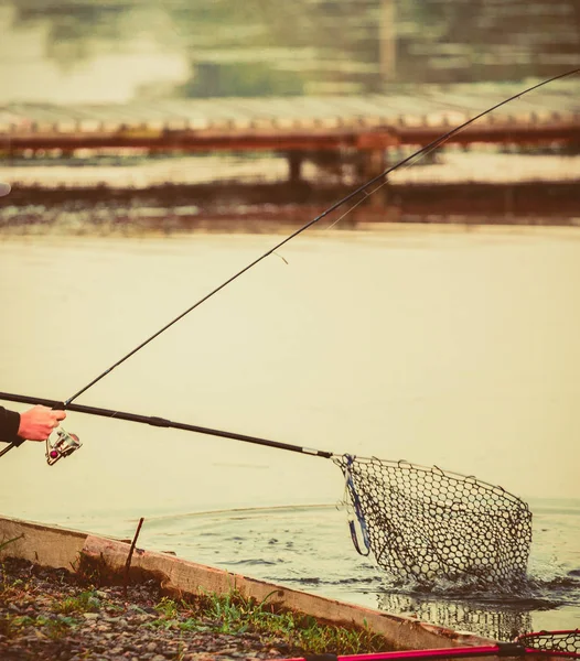 Hobby Pesca Alla Trota Sfondo — Foto Stock