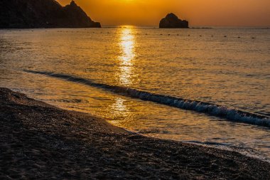 Denizin muhteşem sunrise