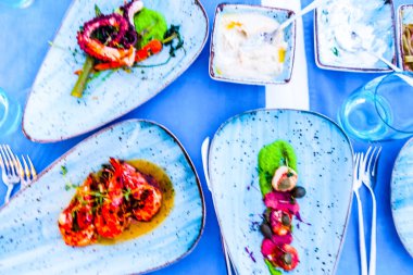 Lezzetli deniz ürünleri atıştırmalıkları