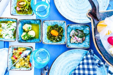 Lezzetli deniz ürünleri atıştırmalıkları