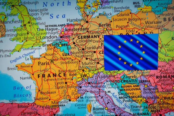 Euro-trip. Map close up