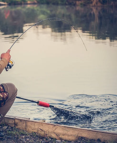 Hobby Trout Fishing Background — Stock Photo, Image