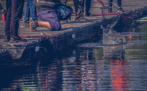 Hobby Trout Fishing Background — Stock Photo, Image