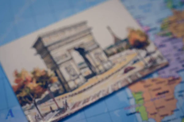 Souvenir da Parigi sulla mappa — Foto Stock