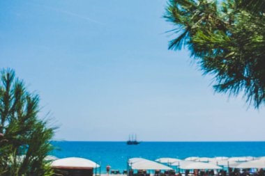 Deniz kenarındaki güzel resort peyzaj