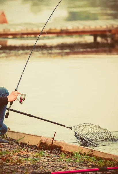 Hobby Trout Fishing Background — Stock Photo, Image