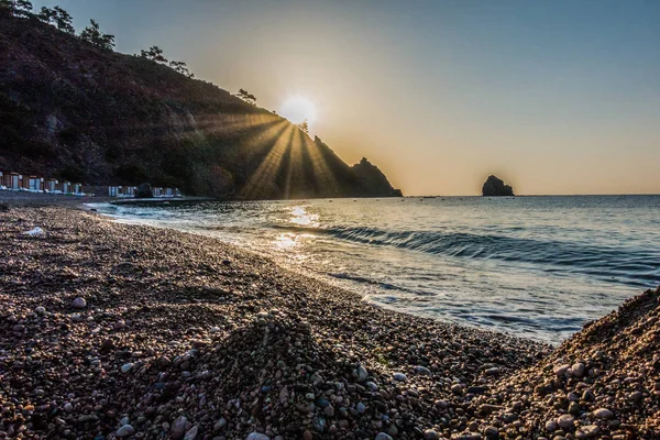 Krásný východ slunce u moře — Stock fotografie