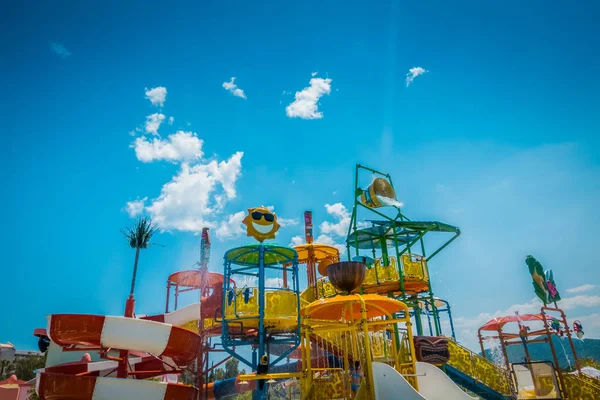 Children's water park. Children's water slides — Stock Photo, Image