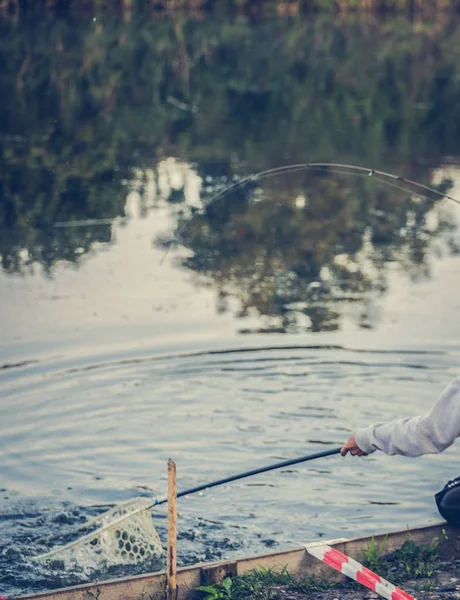 Hobby Fundo Pesca Truta — Fotografia de Stock