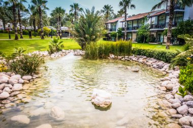 Deniz kenarındaki güzel resort peyzaj