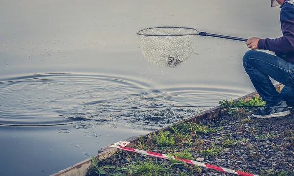 Hobby Forellenfischen Hintergrund — Stockfoto