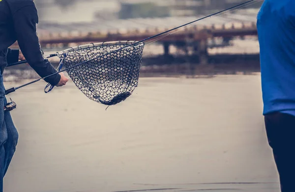 Hobi Alabalık Balıkçılık Arka Plan — Stok fotoğraf