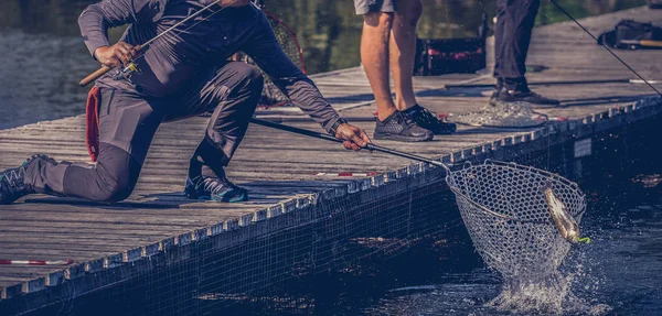 Hobby Pesca Alla Trota Sfondo — Foto Stock