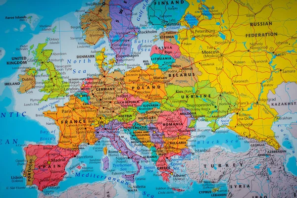 Euro-trip. Map close up