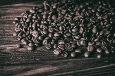 Tablo arka plan üzerinde kahve çekirdekleri