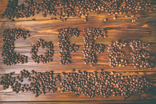 Tema de café, grãos de café — Fotografia de Stock