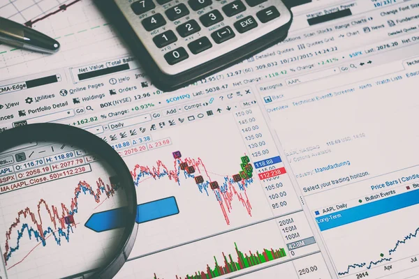 Tema di fondo mercati finanziari, analisi forex — Foto Stock