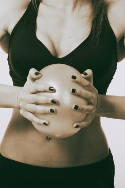 Seksi fitness kadını.