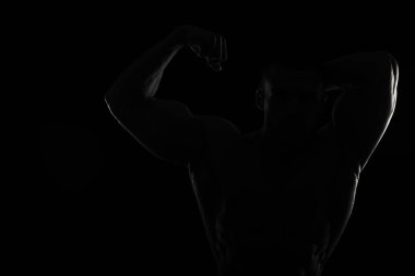 vücut geliştirme vücut siyah ve beyaz