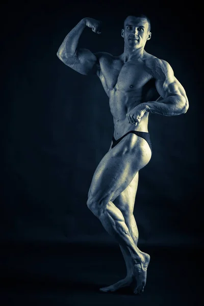 Bodybuilding corps noir et blanc — Photo