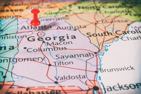 El mapa de Georgia — Foto de Stock