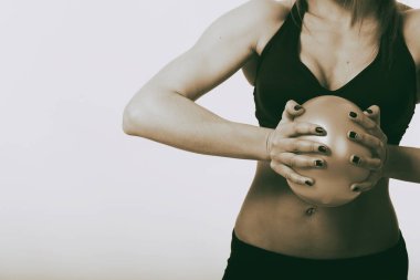 Seksi fitness kadını.