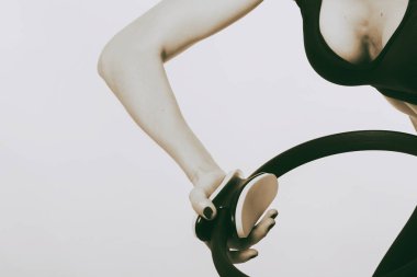 Güzel kadın göz yakın çekim, makyaj