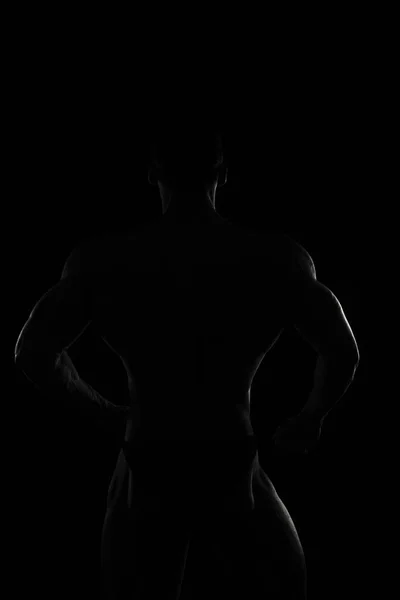 Bodybuilding corps noir et blanc — Photo