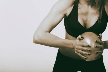 Seksi fitness kadını.